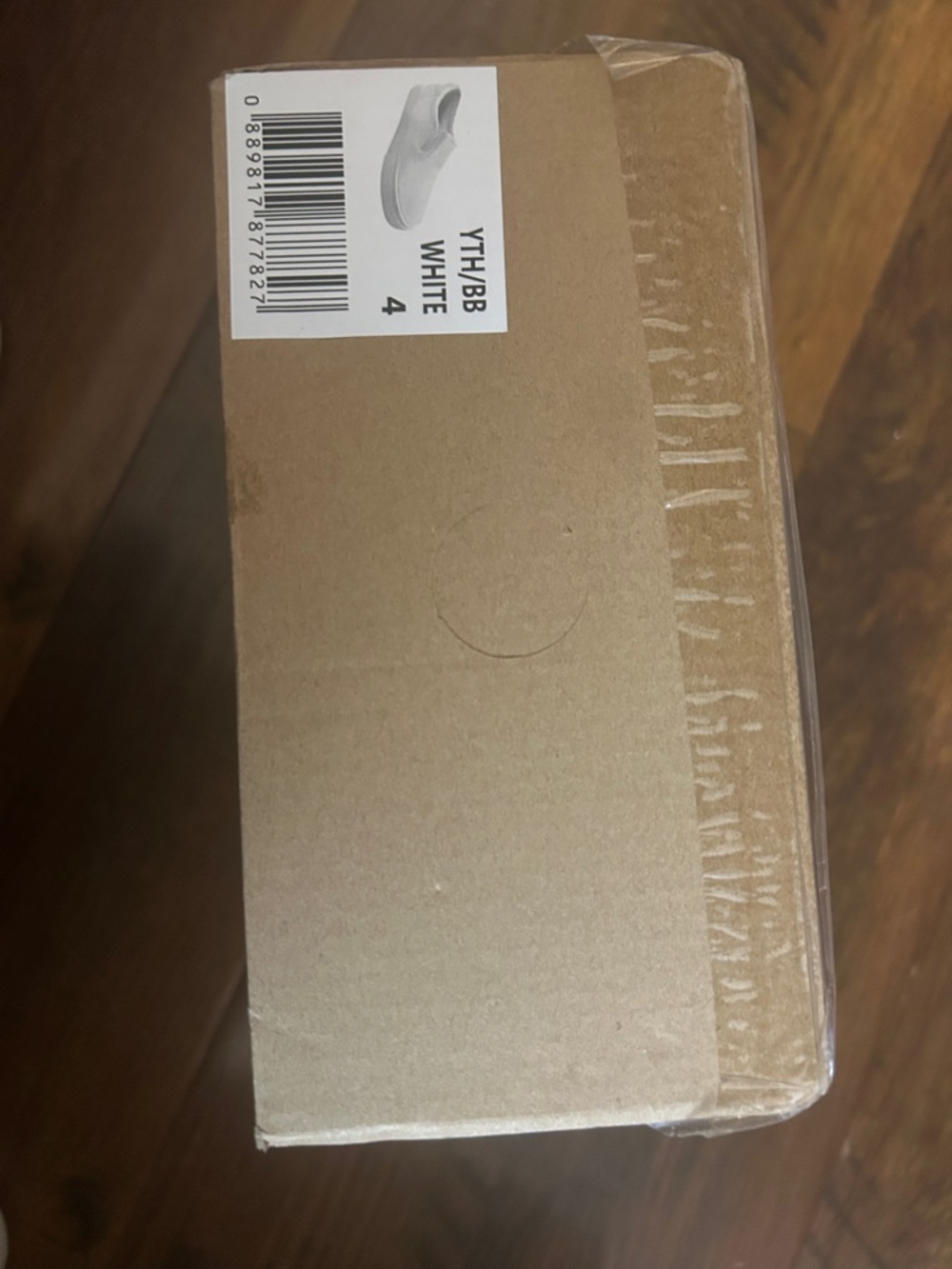 White Slip-On Shoe Box (Size 4)